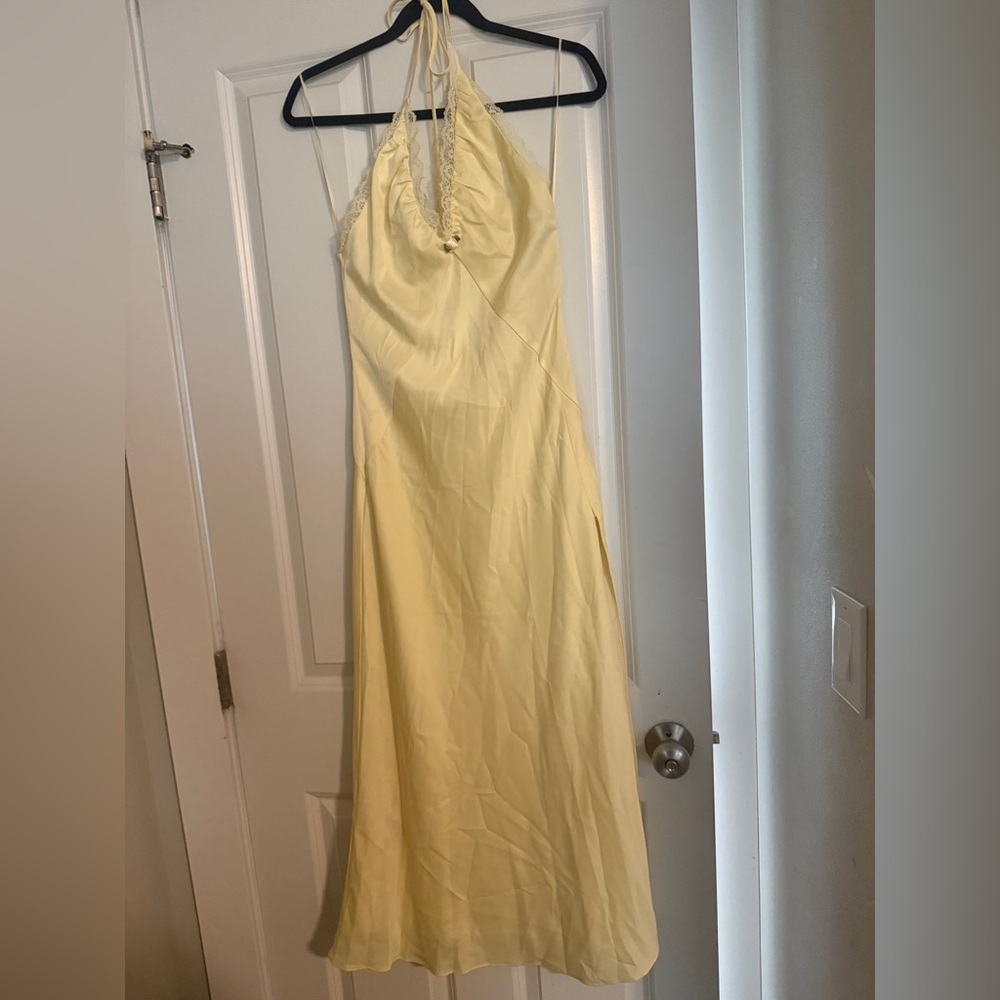 NWT Yellow Halter Slip Dress - Women's Sundress